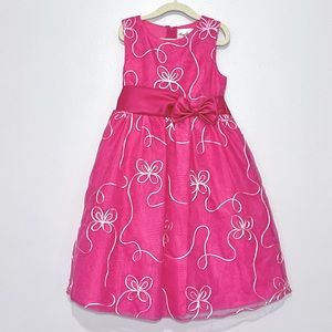 Rare Editions Girls Fuschia Pink Party Dress Size 6X